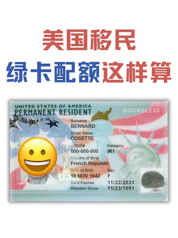 美國移民，綠卡的配額是這樣計算的