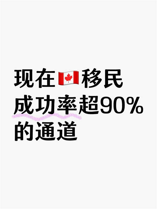 現(xiàn)在加拿大移民成功率超90%的通道